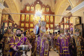 В Неделю 4-ю Великого поста Предстоятель Русской Церкви совершил освящение Воздвиженского храма на Чистом Вражке